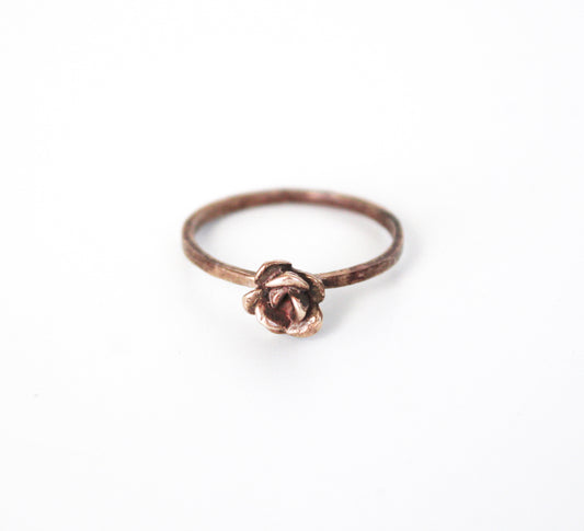 Bronze Rose Ring- thin band