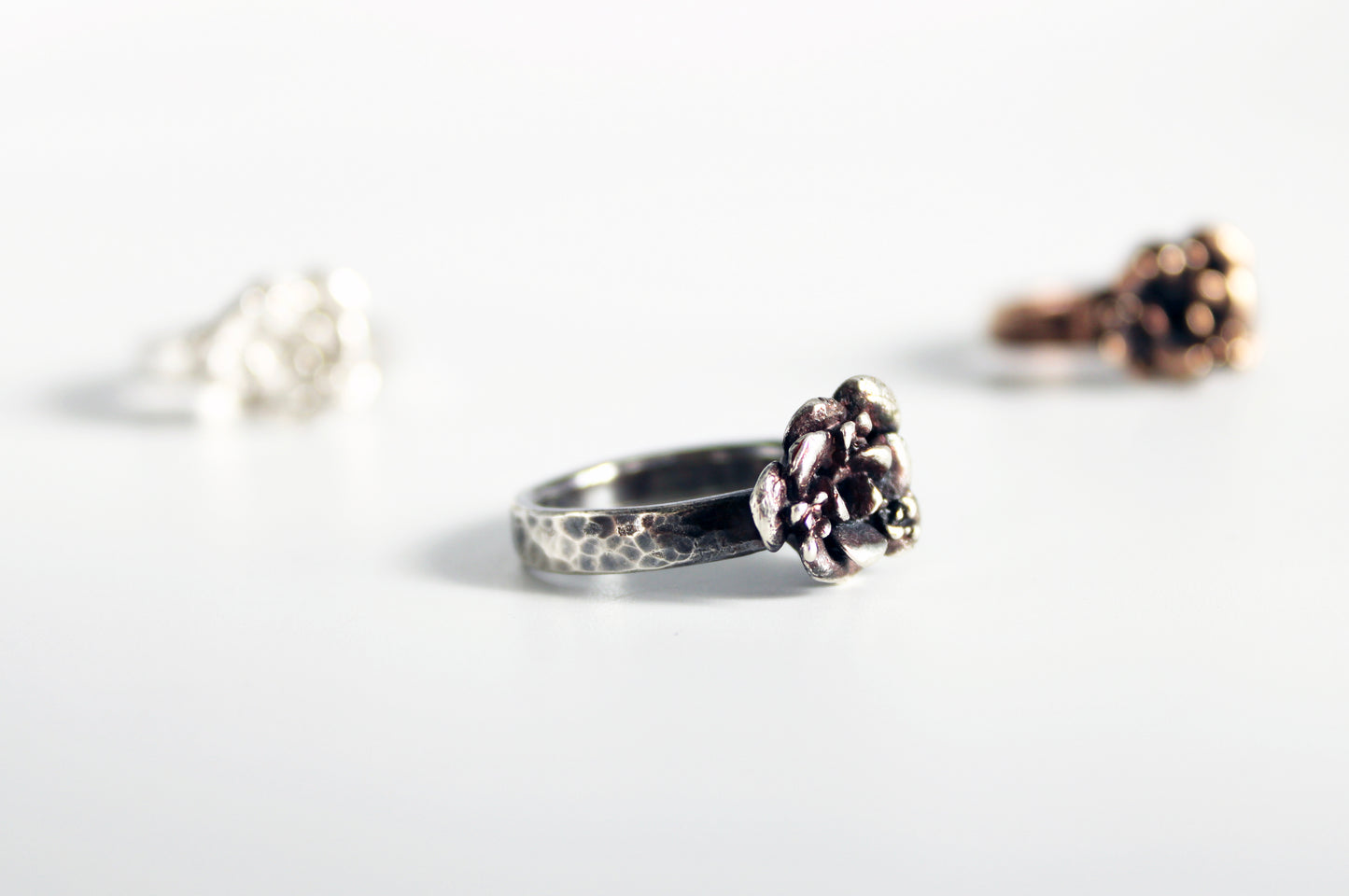 Silver Botanical Ring- thick band