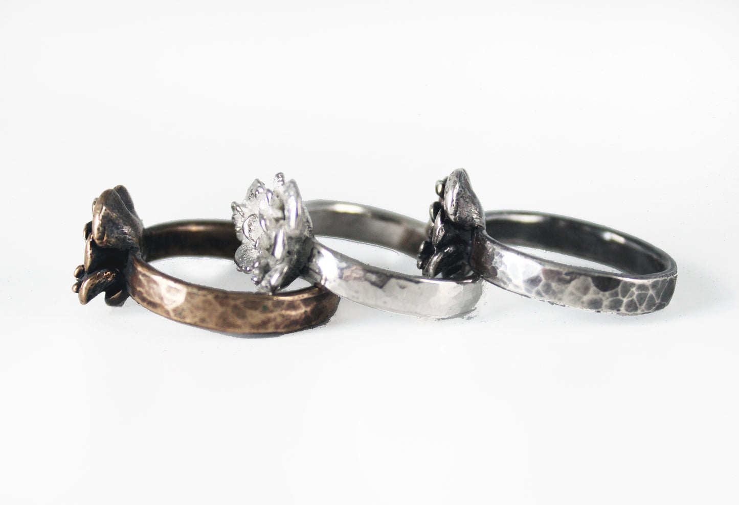 Bronze Botanical Ring- thick band