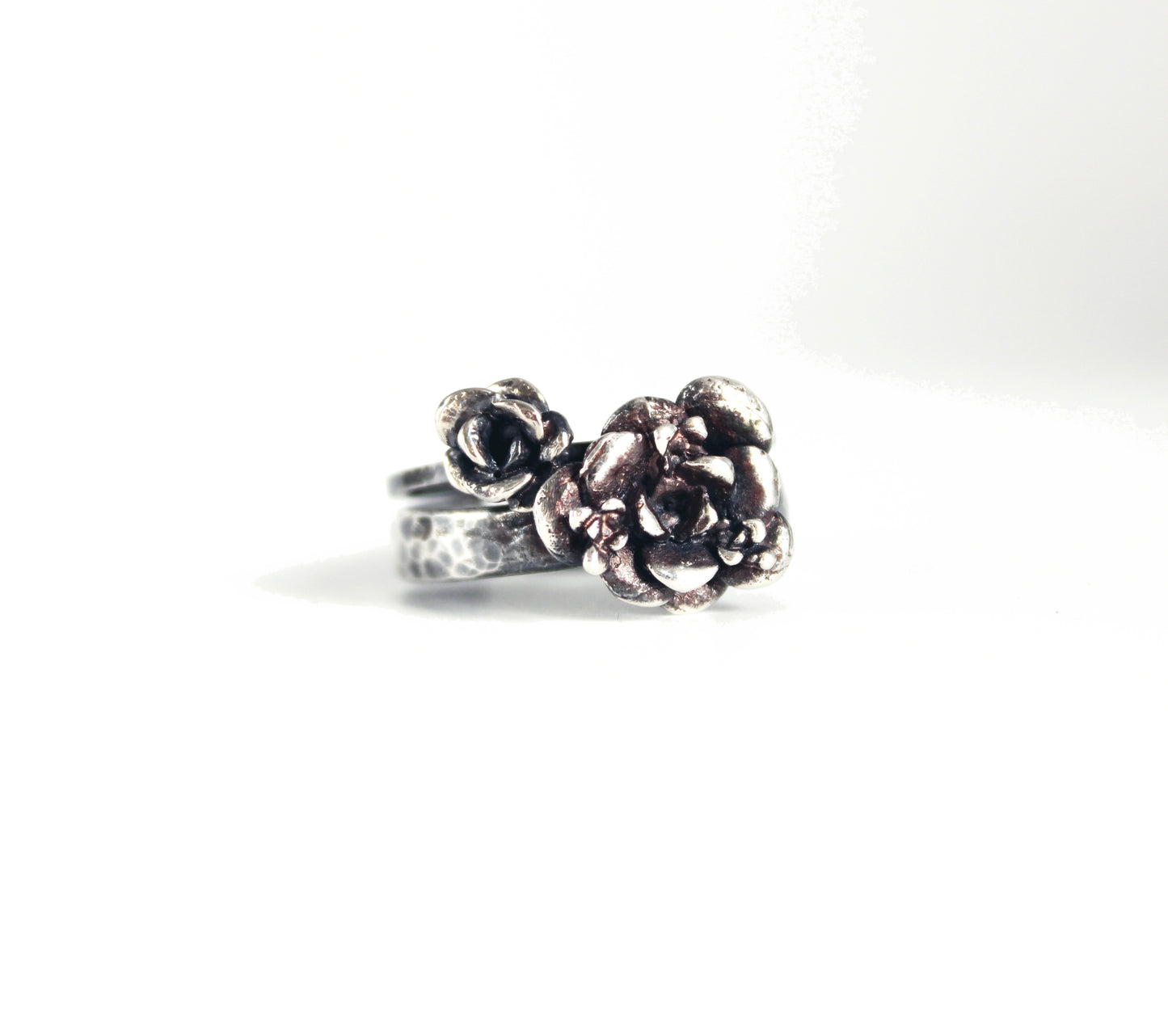 Silver Botanical Ring- thick band