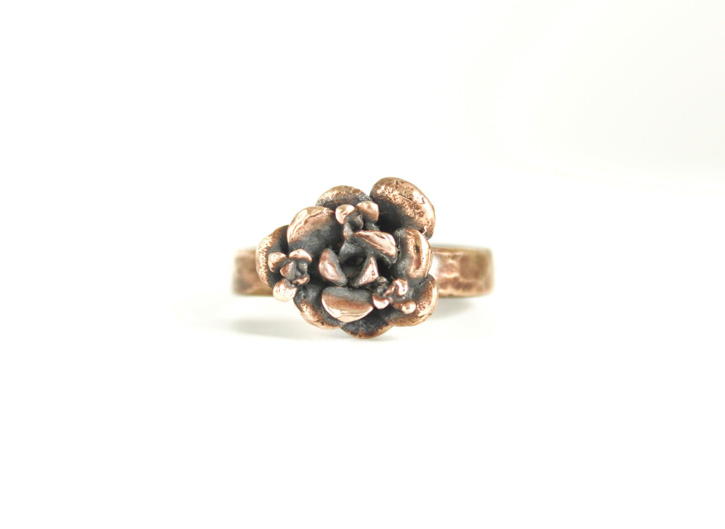 Bronze Botanical Ring- thick band