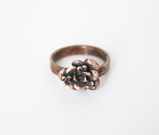 Bronze Botanical Ring- thick band