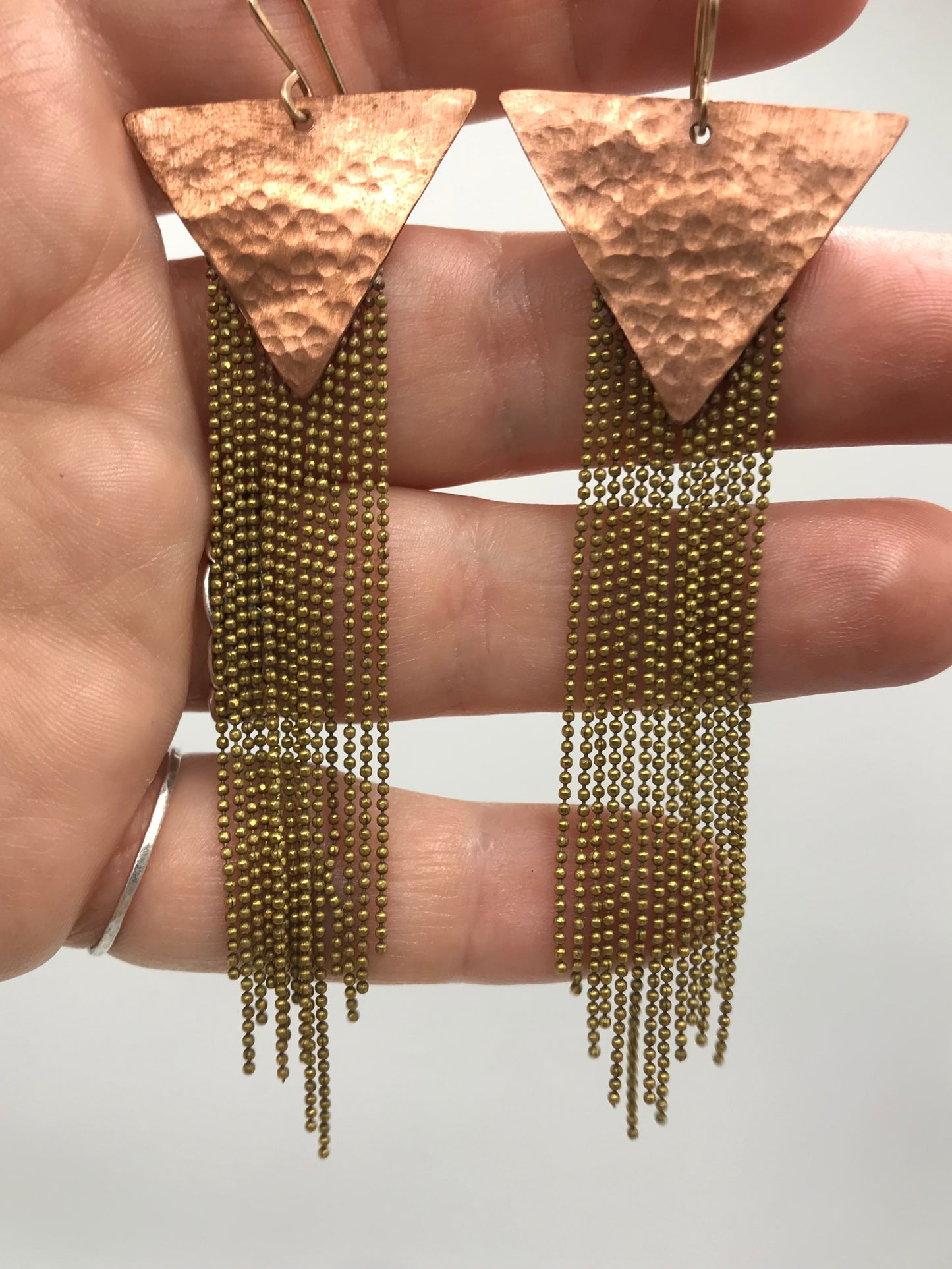 Hammered stardust earrings