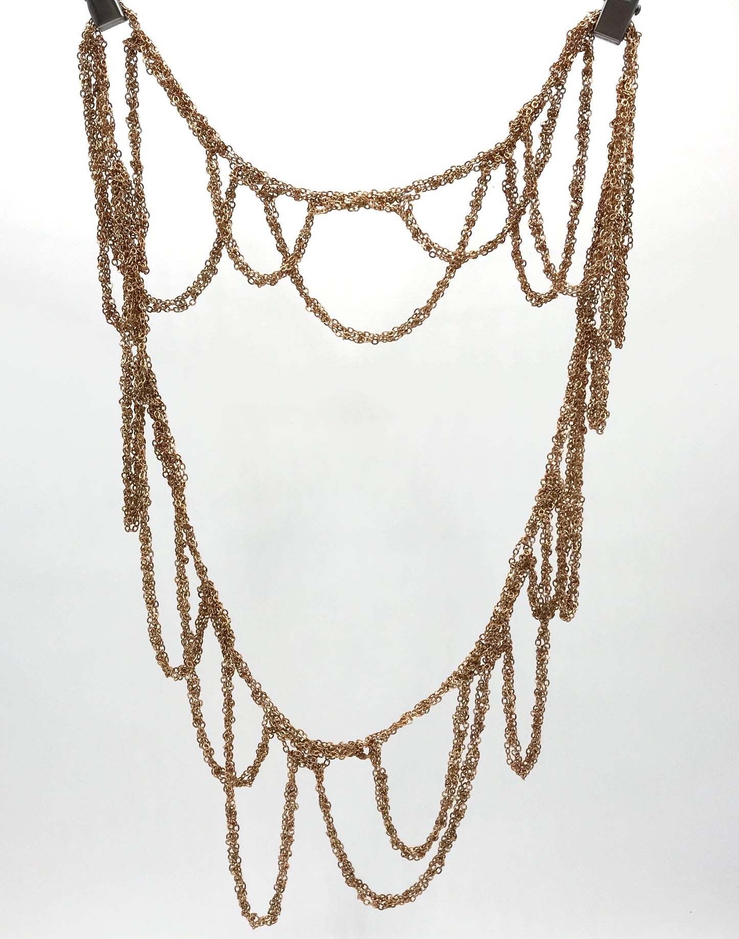 Brass loop infinity necklace