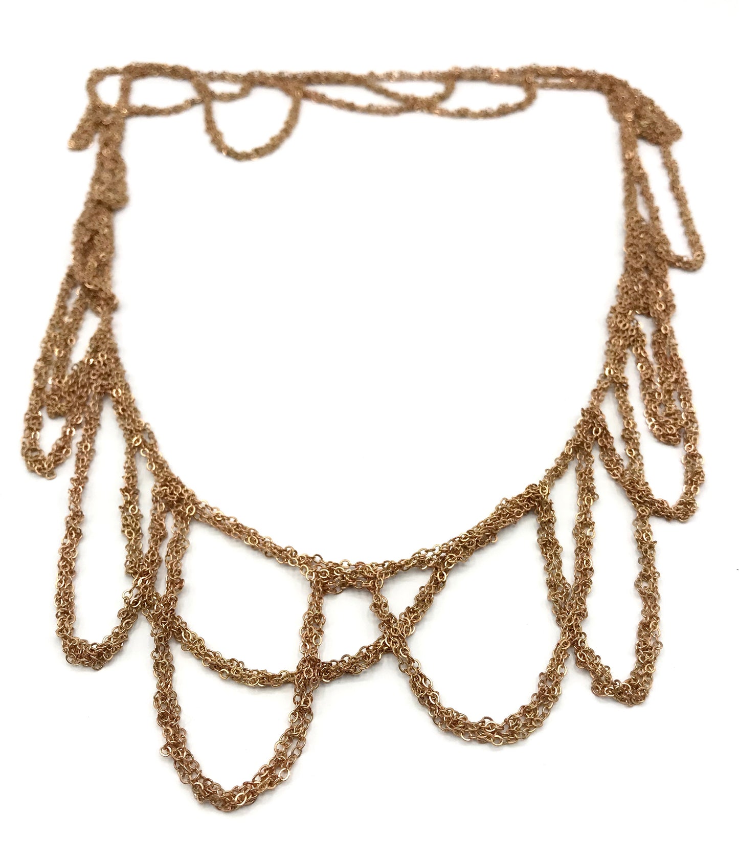 Brass loop infinity necklace