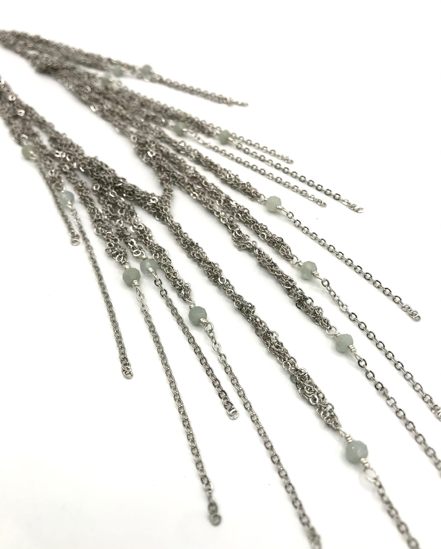Steel fringe necklace