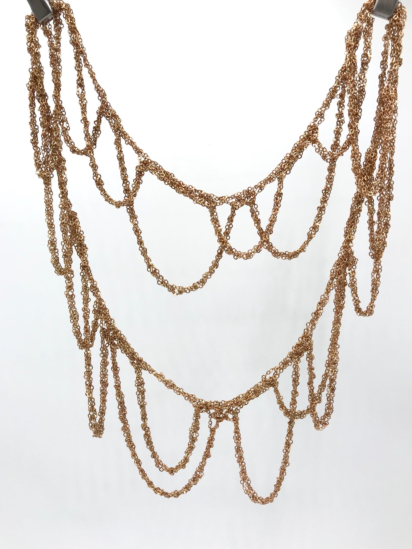 Brass loop infinity necklace