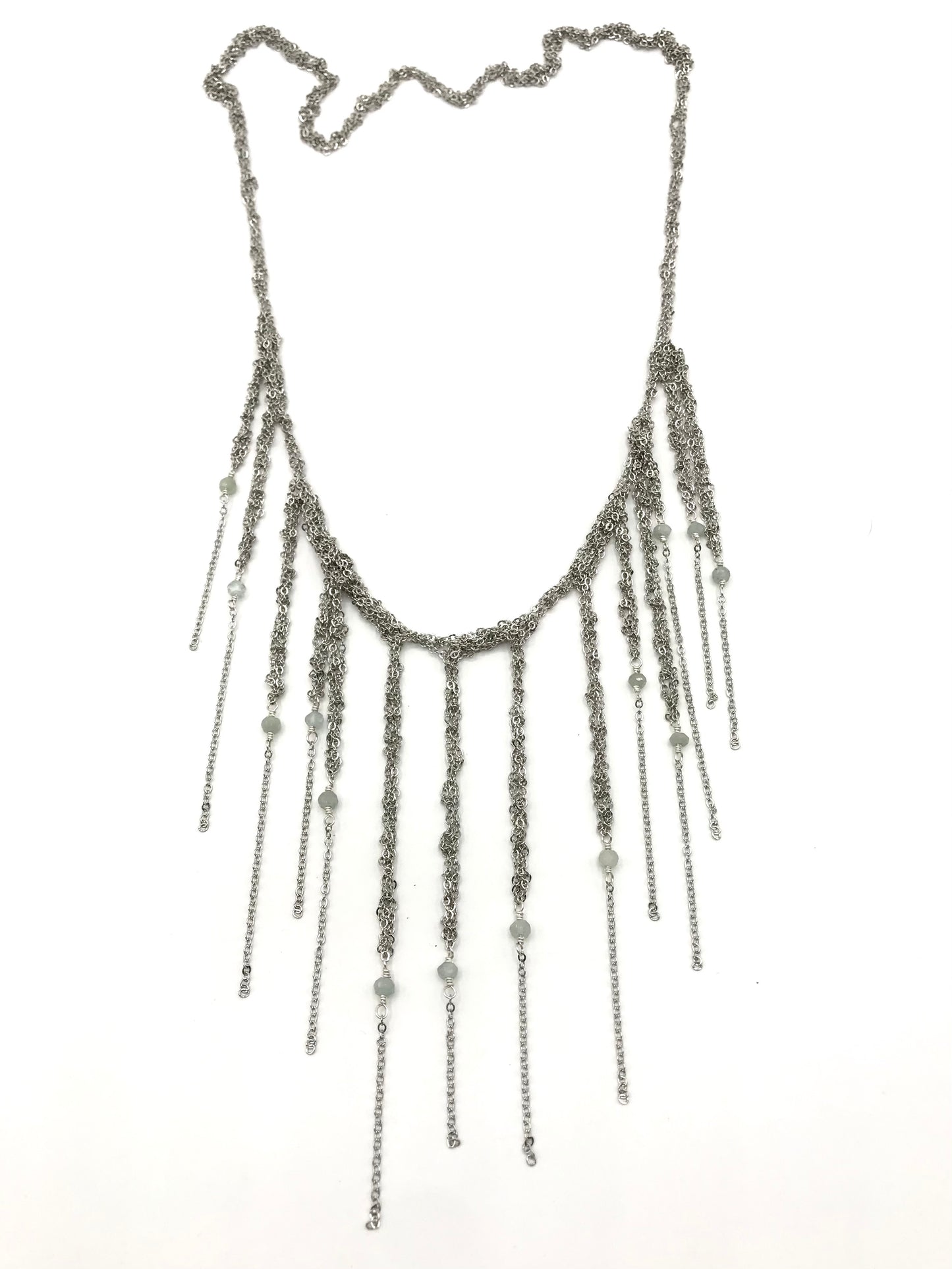 Steel fringe necklace