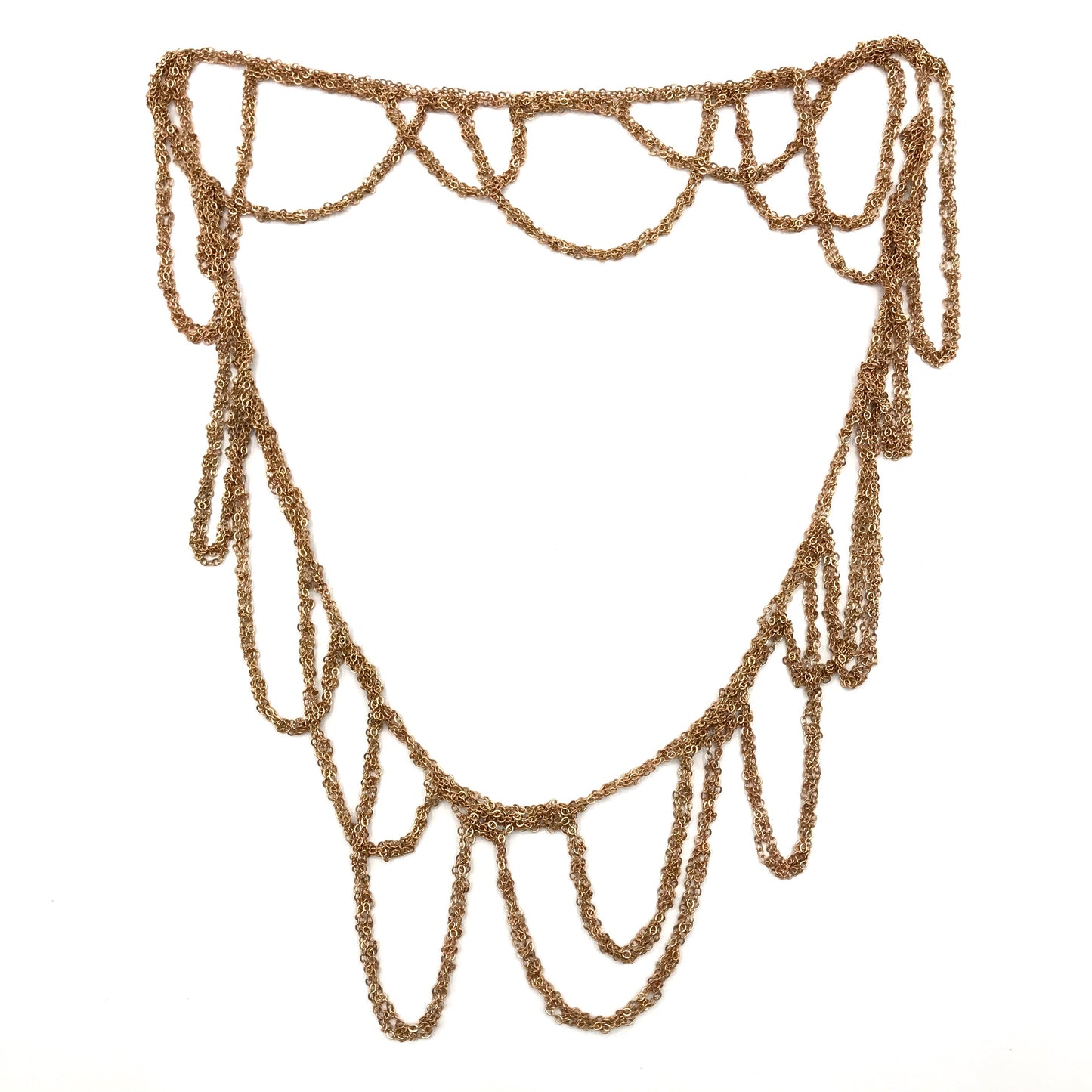 Brass loop infinity necklace