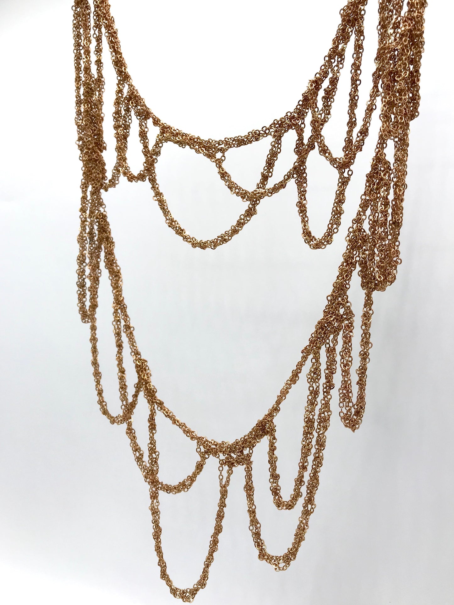 Brass loop infinity necklace