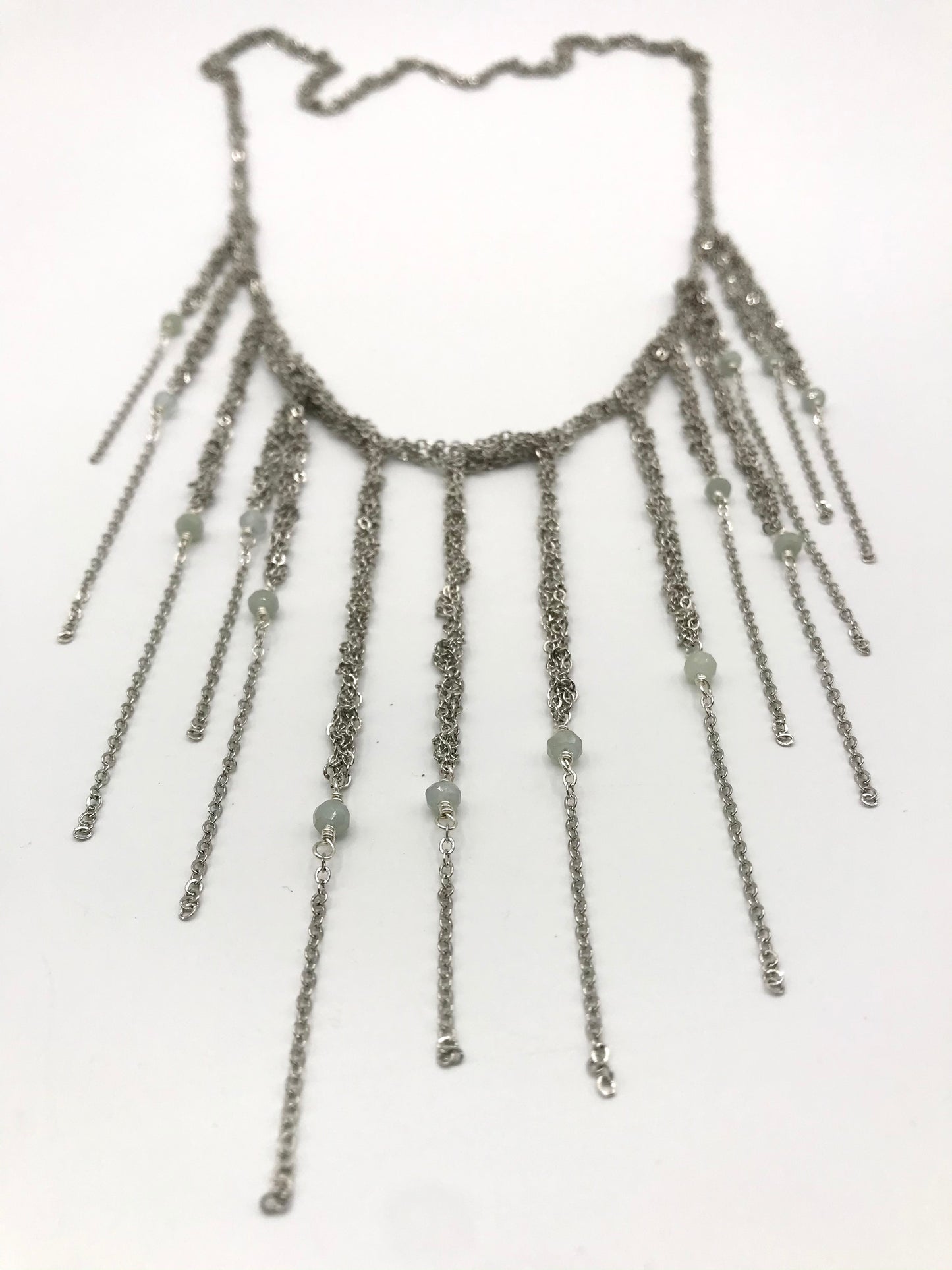 Steel fringe necklace