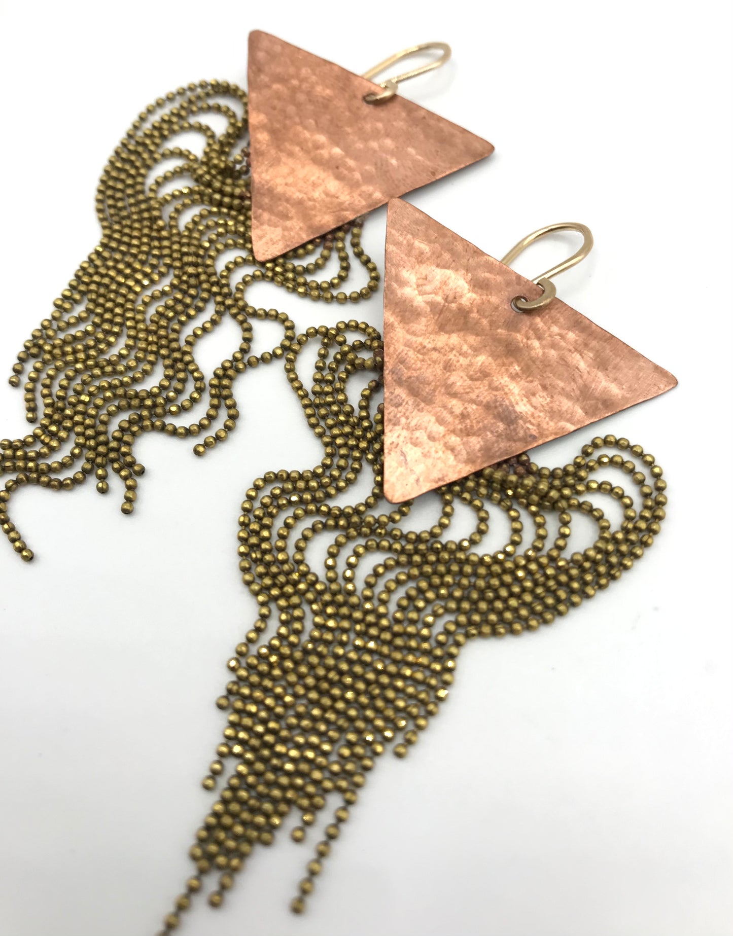 Hammered stardust earrings