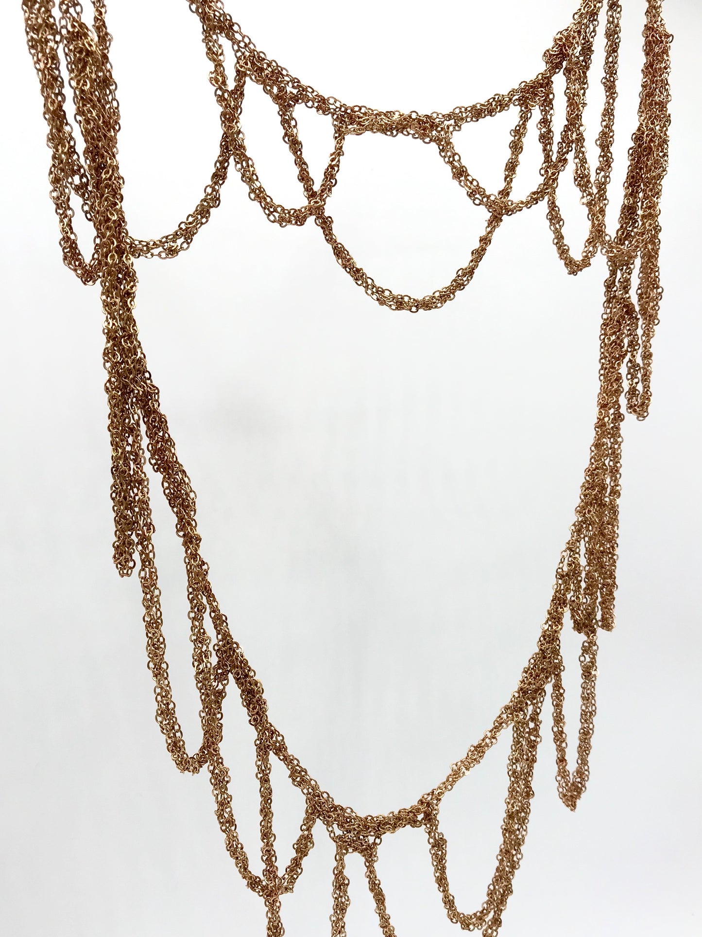 Brass loop infinity necklace