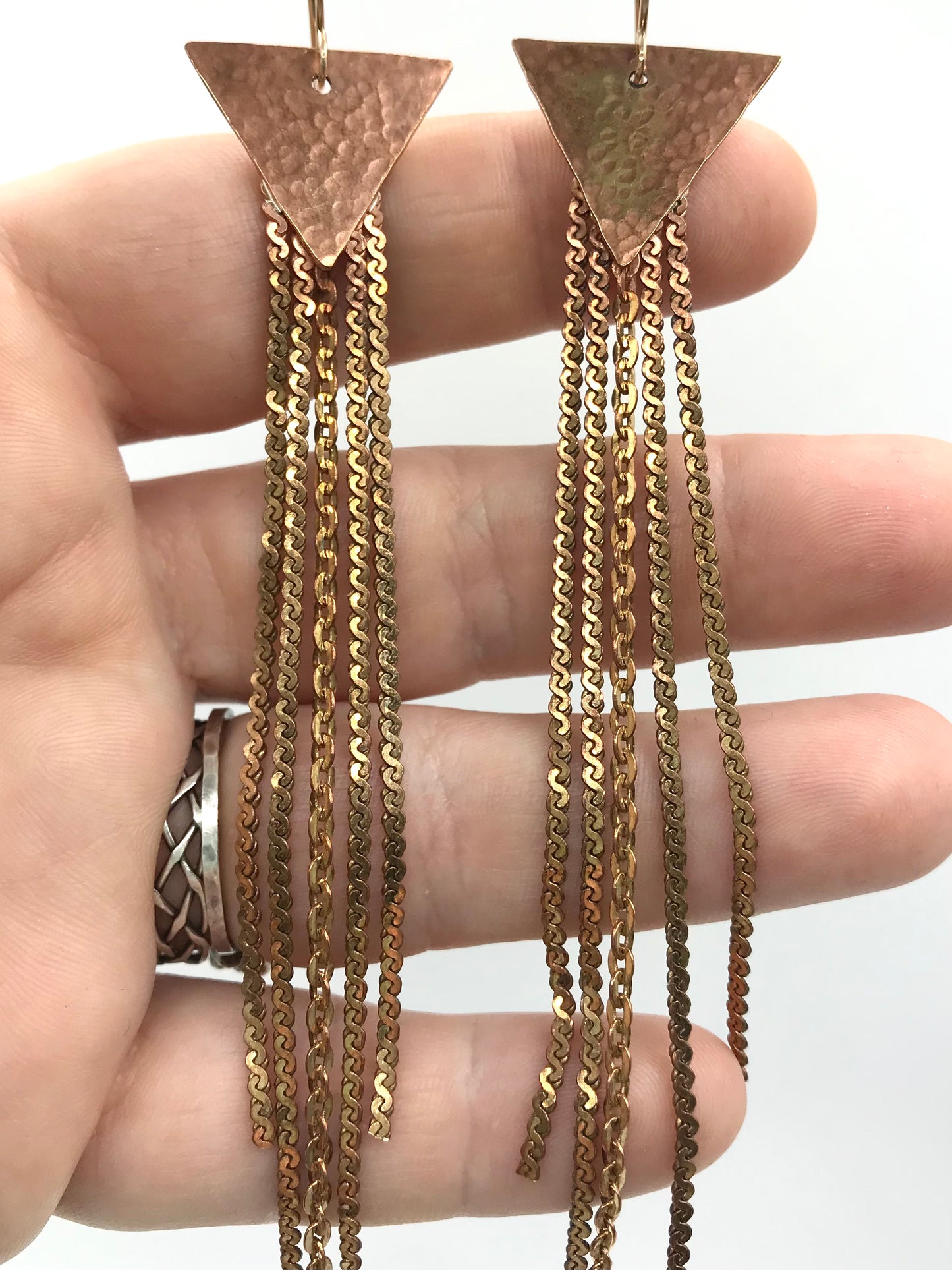 Brass Stardust earrings