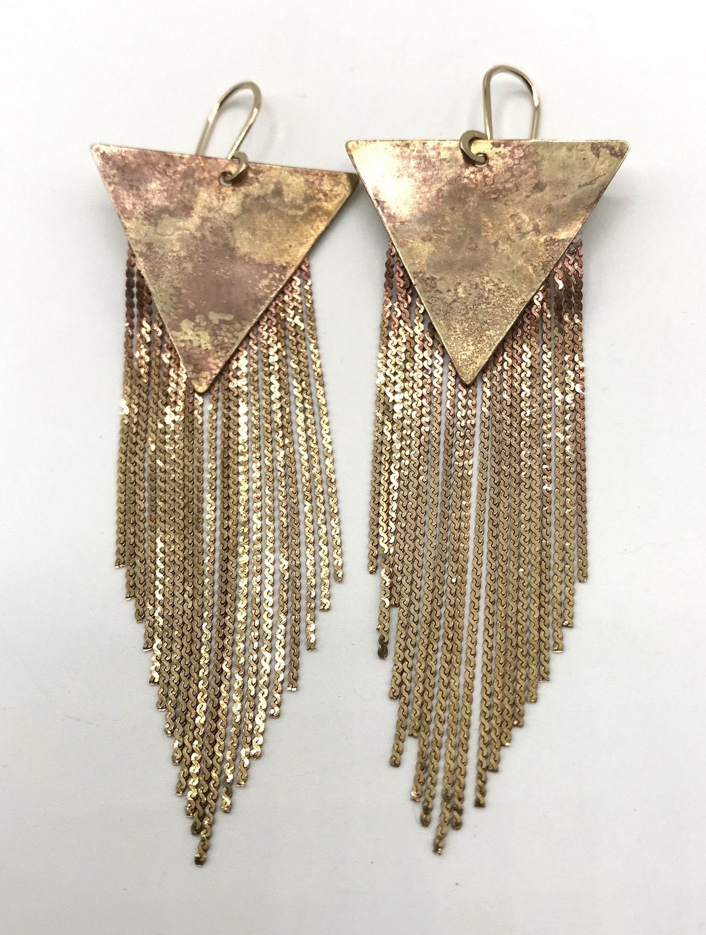 Earrings: Stardust: brass: large