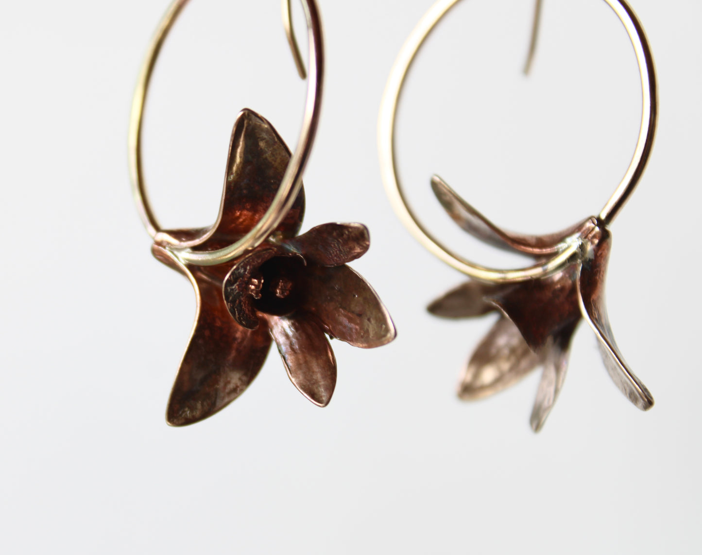 Orchid Hoop Earrings