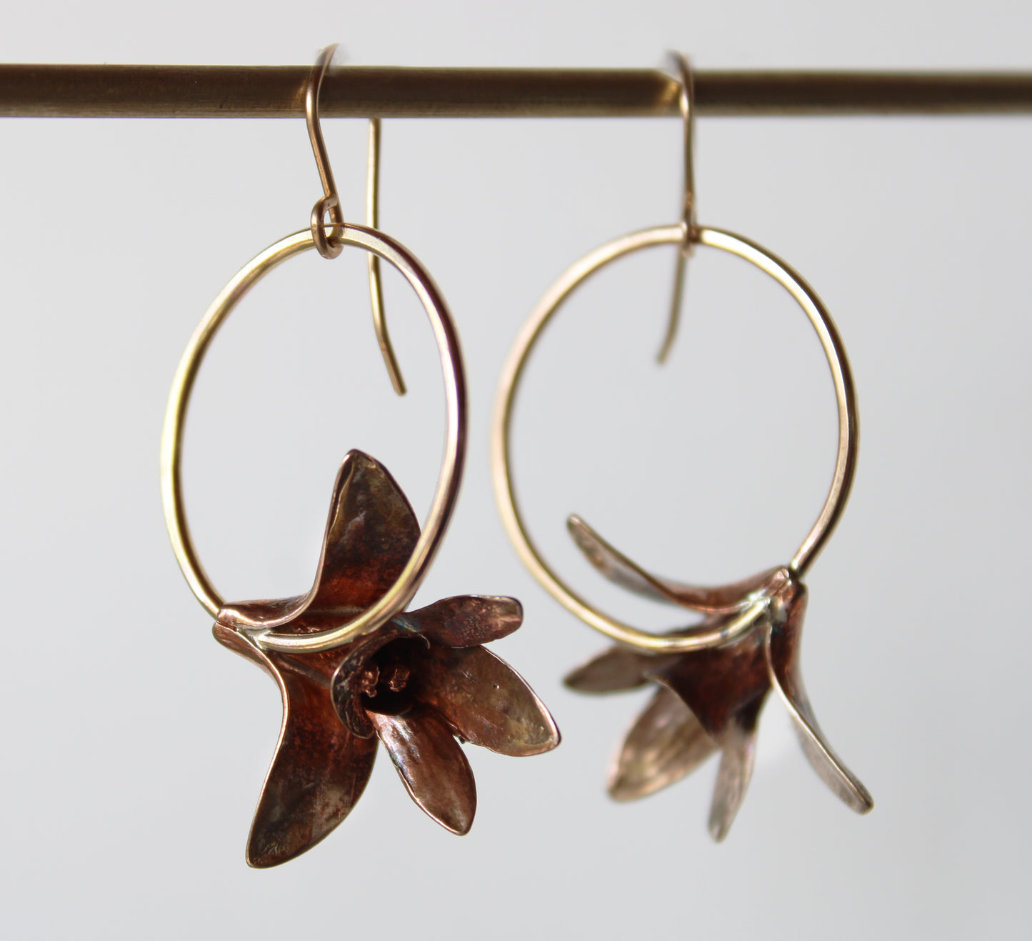 Orchid Hoop Earrings