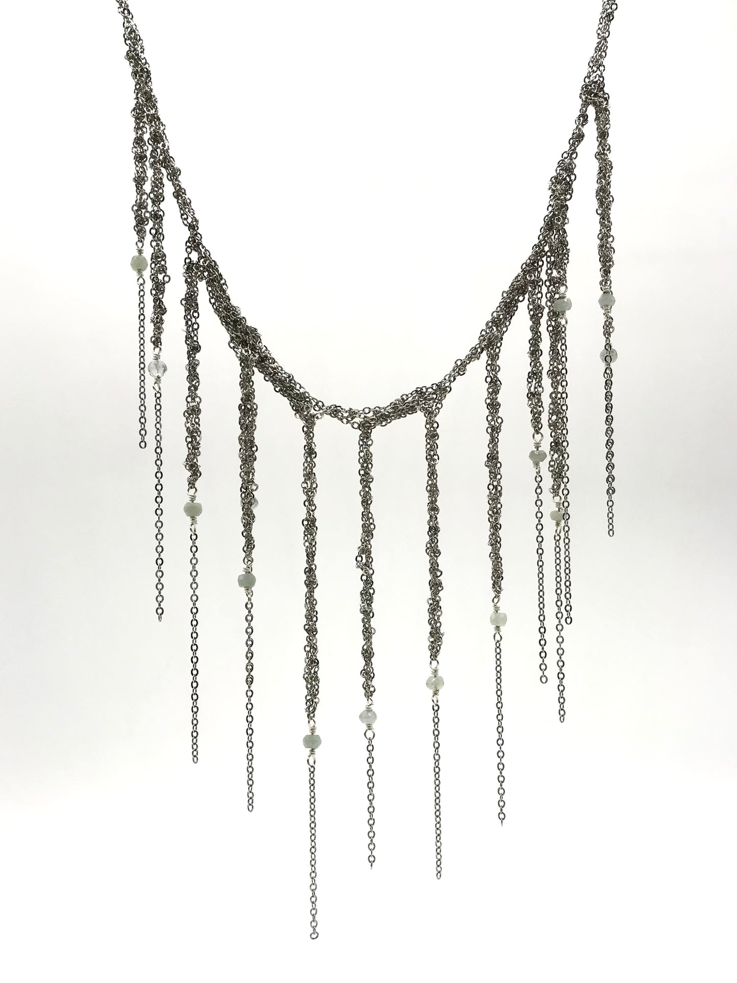 Steel fringe necklace