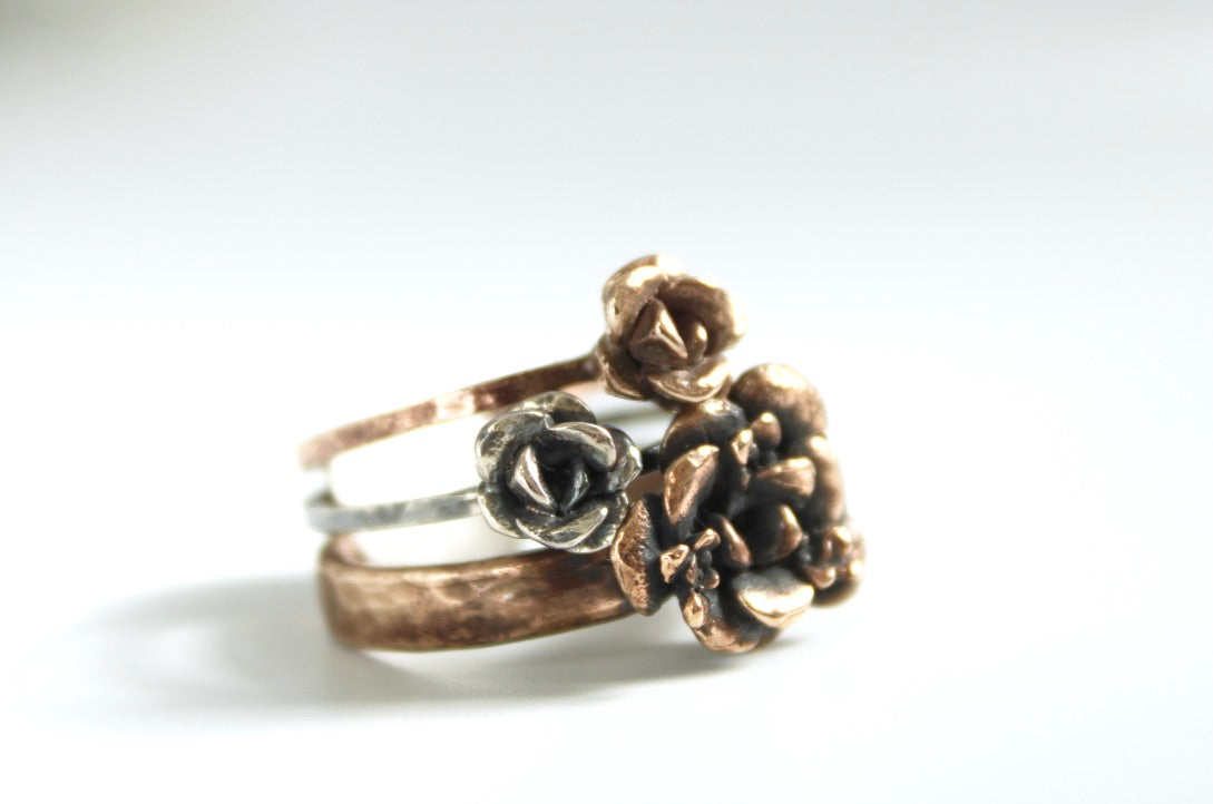 Bronze Rose Ring- thin band